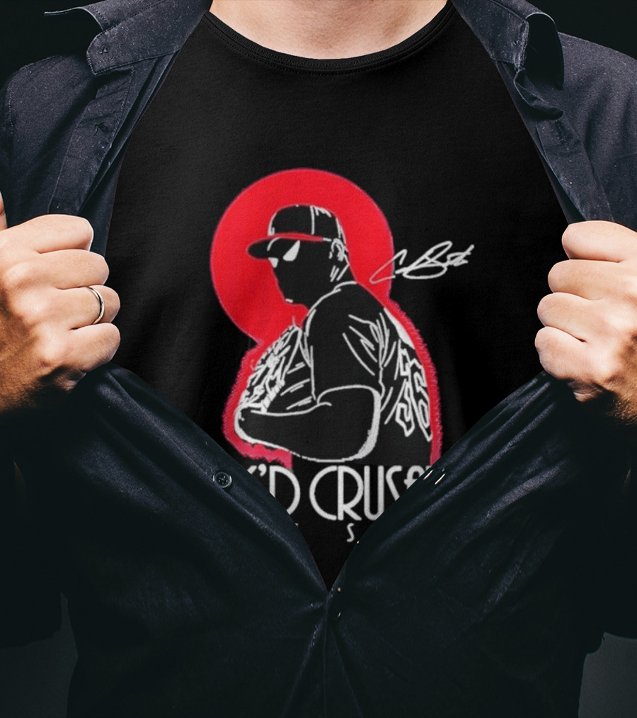 The K'D Crusader Cade Smith Baseball Player Silhouette Red T-Shirt