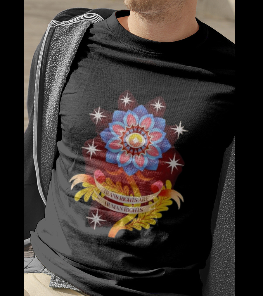 Trans Rights Are Human Rights Eye Floral Pride LGBT T-Shirt