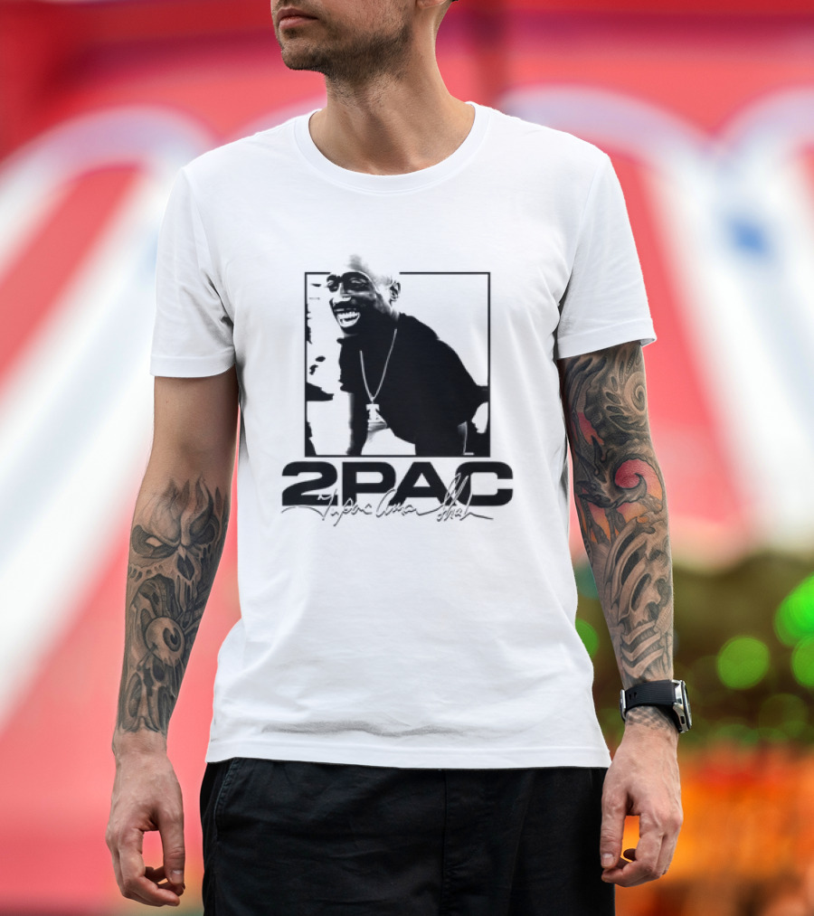 2pac Tupac Shakur Live And Die In LA Iconic Black And White T-Shirt