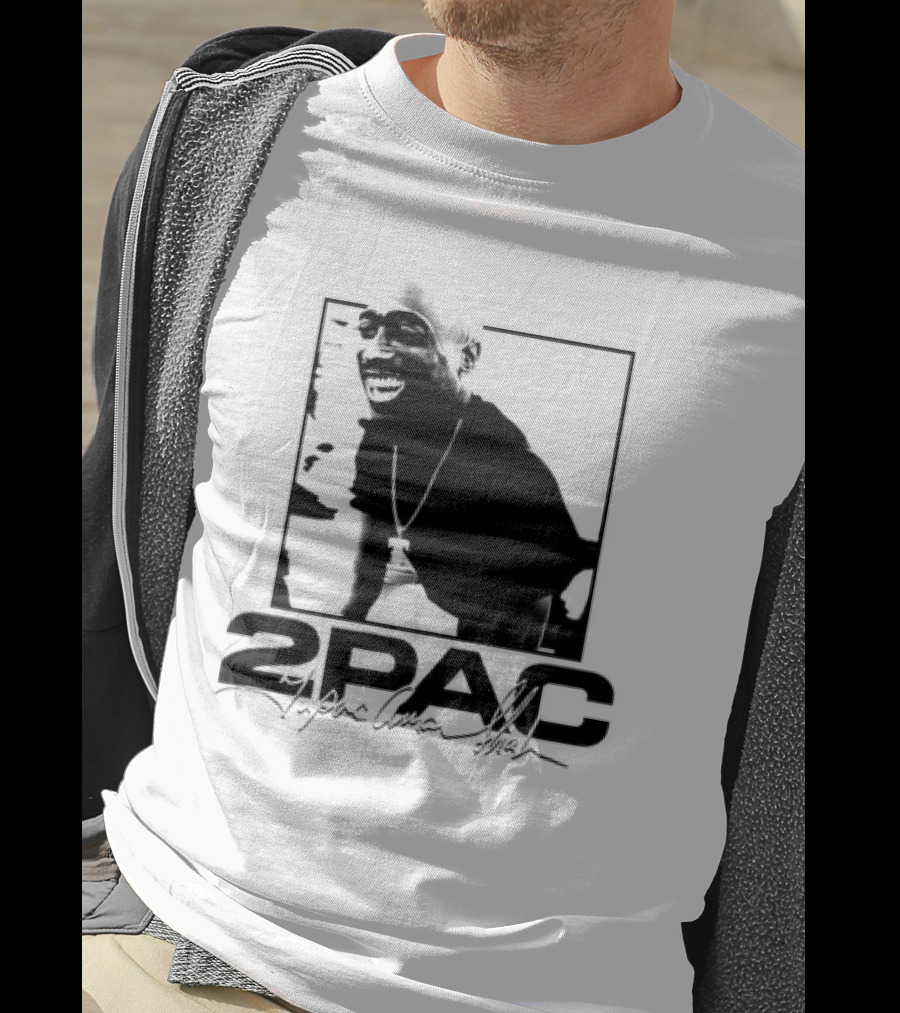 2pac Tupac Shakur Live And Die In LA Iconic Black And White T-Shirt