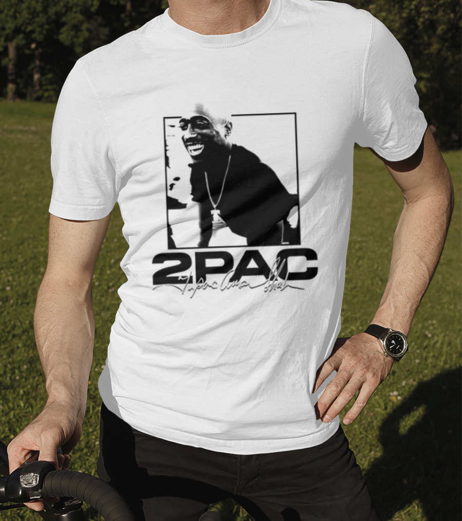 2pac Tupac Shakur Live And Die In LA Iconic Black And White T-Shirt