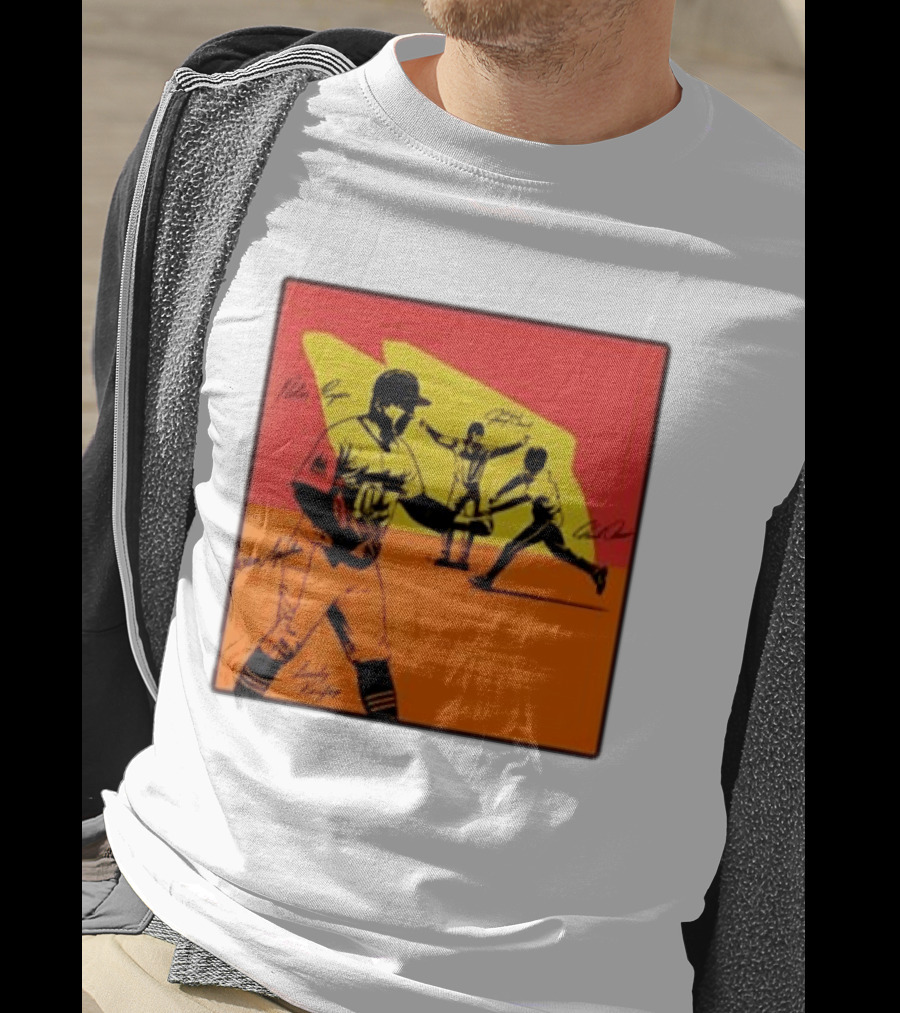 Cleveland Guardians Baseball Team Players Signatures Dynamic T-Shirt
