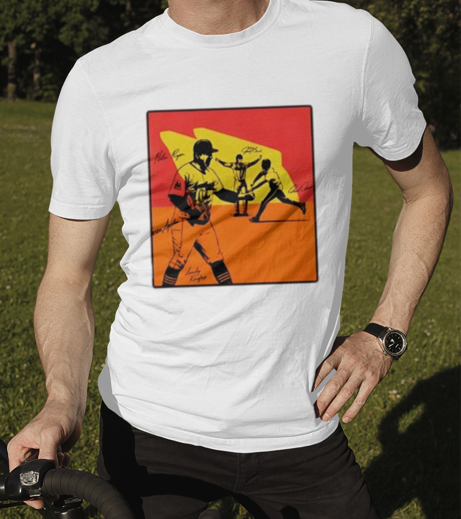 Cleveland Guardians Baseball Team Players Signatures Dynamic T-Shirt