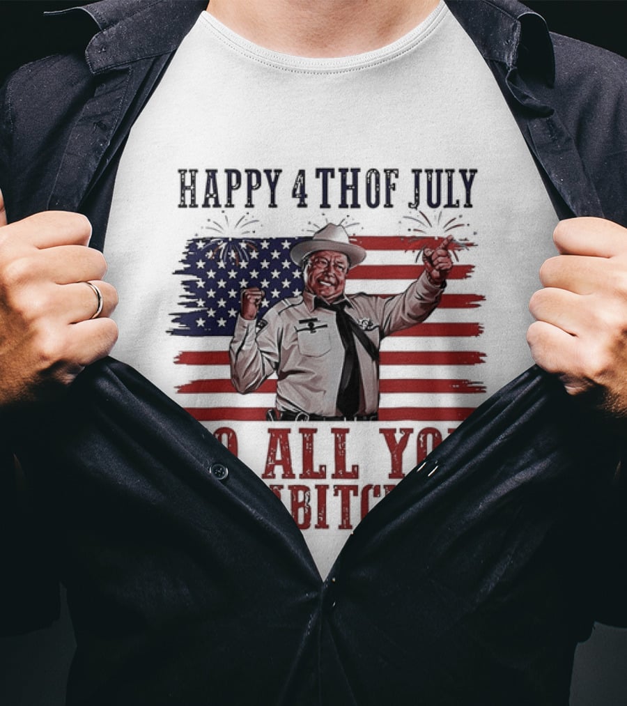Happy 4th Of July To All You Sumbitches American Flag 2026 T-Shirt