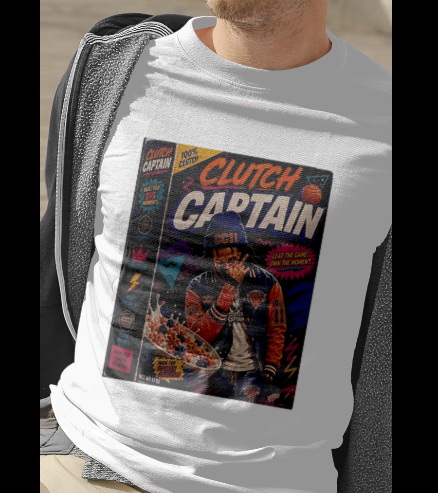 Jalen Brunson New York Knicks Clutch Captain Lead The Game Own The Moment 100% Clutch T-Shirt