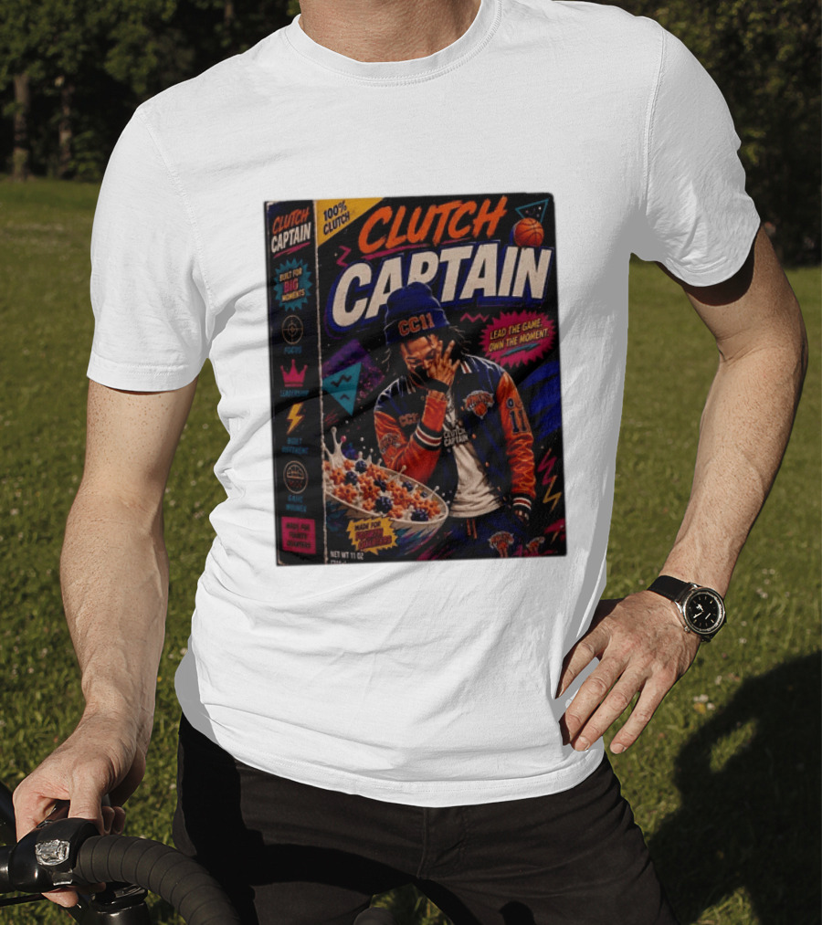 Jalen Brunson New York Knicks Clutch Captain Lead The Game Own The Moment 100% Clutch T-Shirt