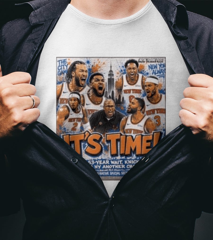 New York Knicks Time Championship Celebration City Game 53 Year Wait T-Shirt
