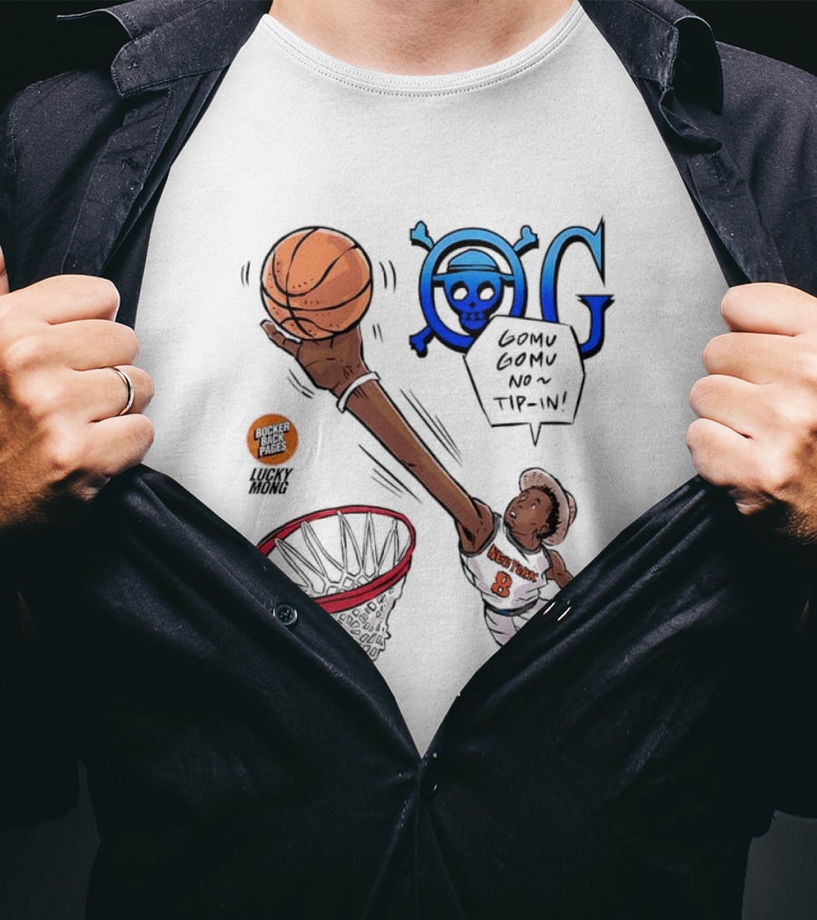 Kemba Walker New York Knicks Gomu Gomu No Tip In Basketball Manga T-Shirt