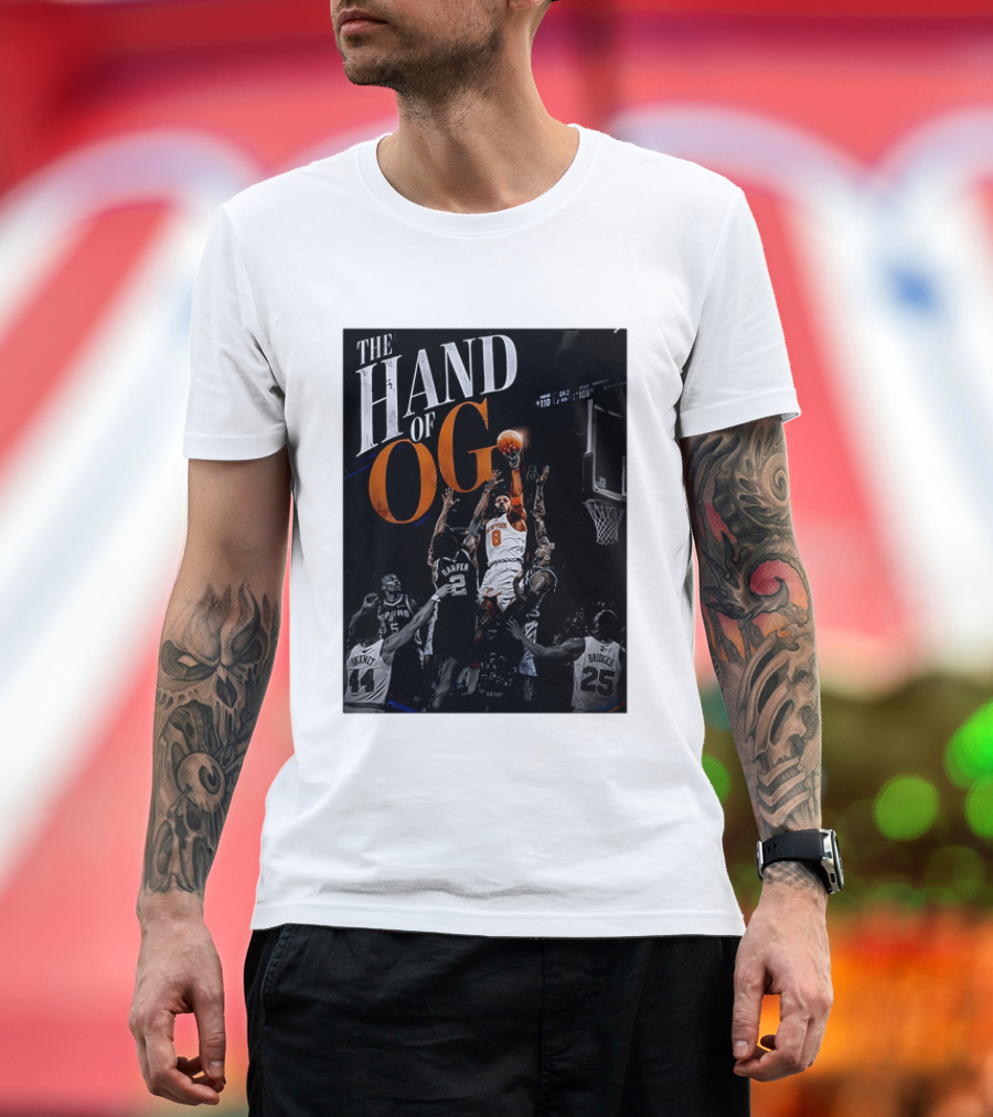The Hand Of OG Anunoby New York Knicks NBA Basketball Player 2026 T-Shirt