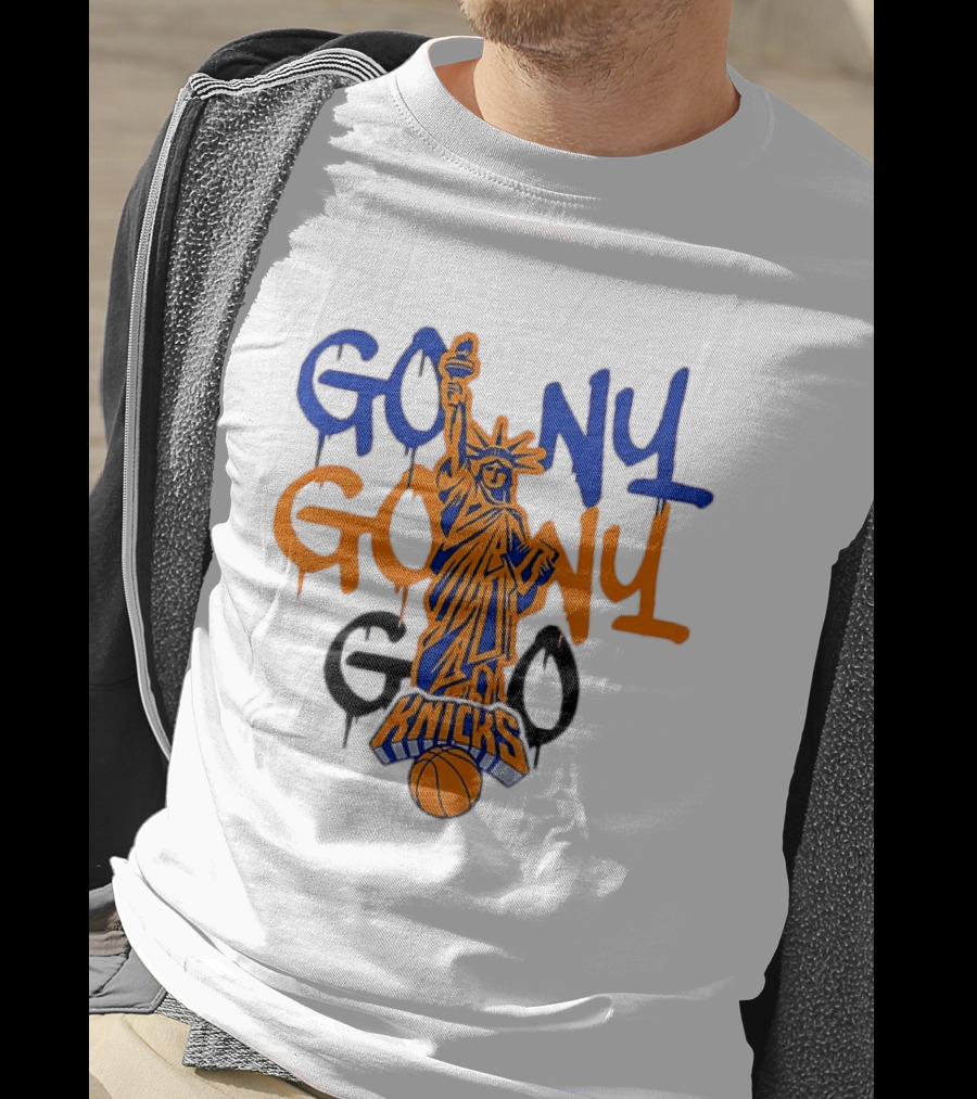 GO NY GO NY GO Knicks Statue Of Liberty Basketball T-Shirt