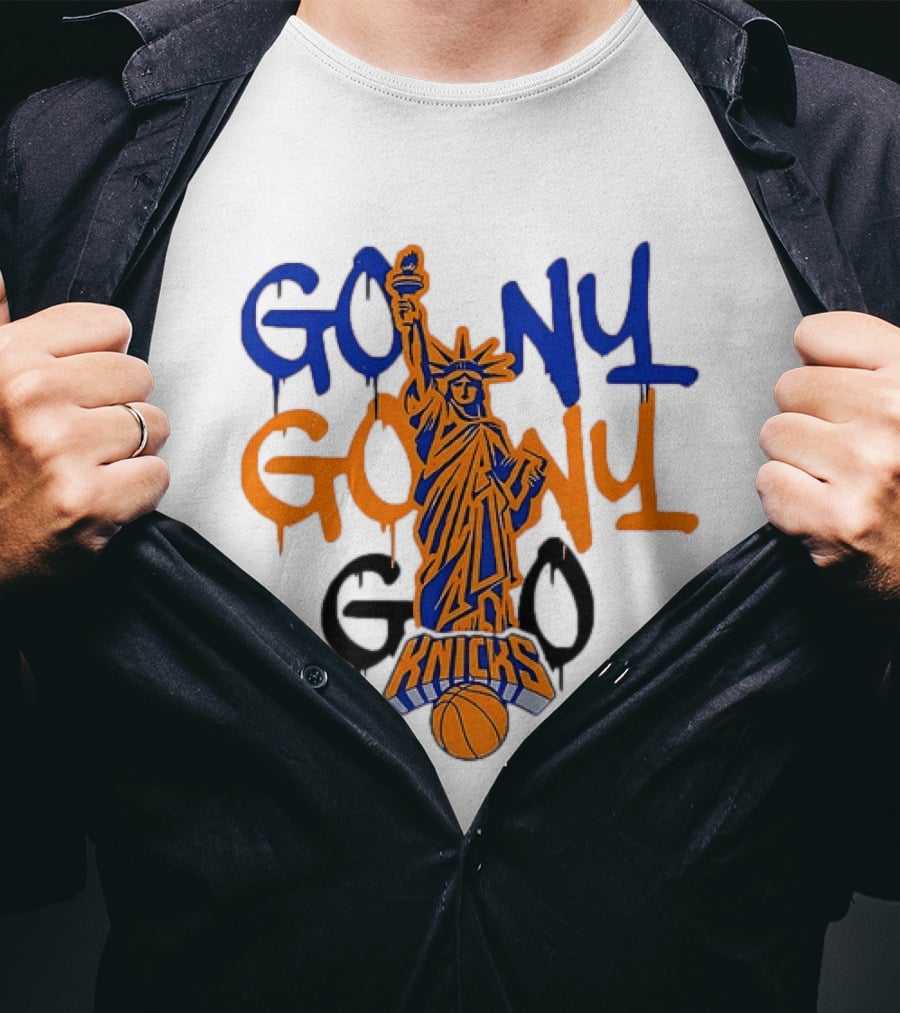 GO NY GO NY GO Knicks Statue Of Liberty Basketball T-Shirt
