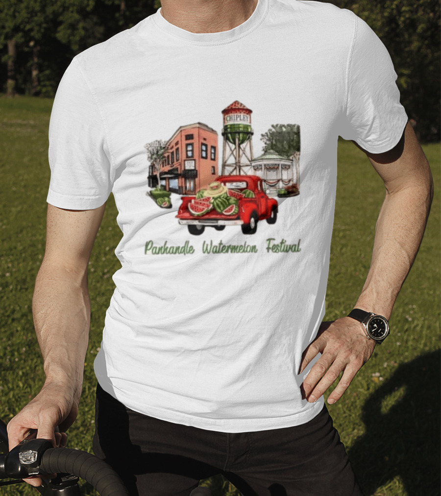 Panhandle Watermelon Festival Chipley Vintage Truck Scene T-Shirt