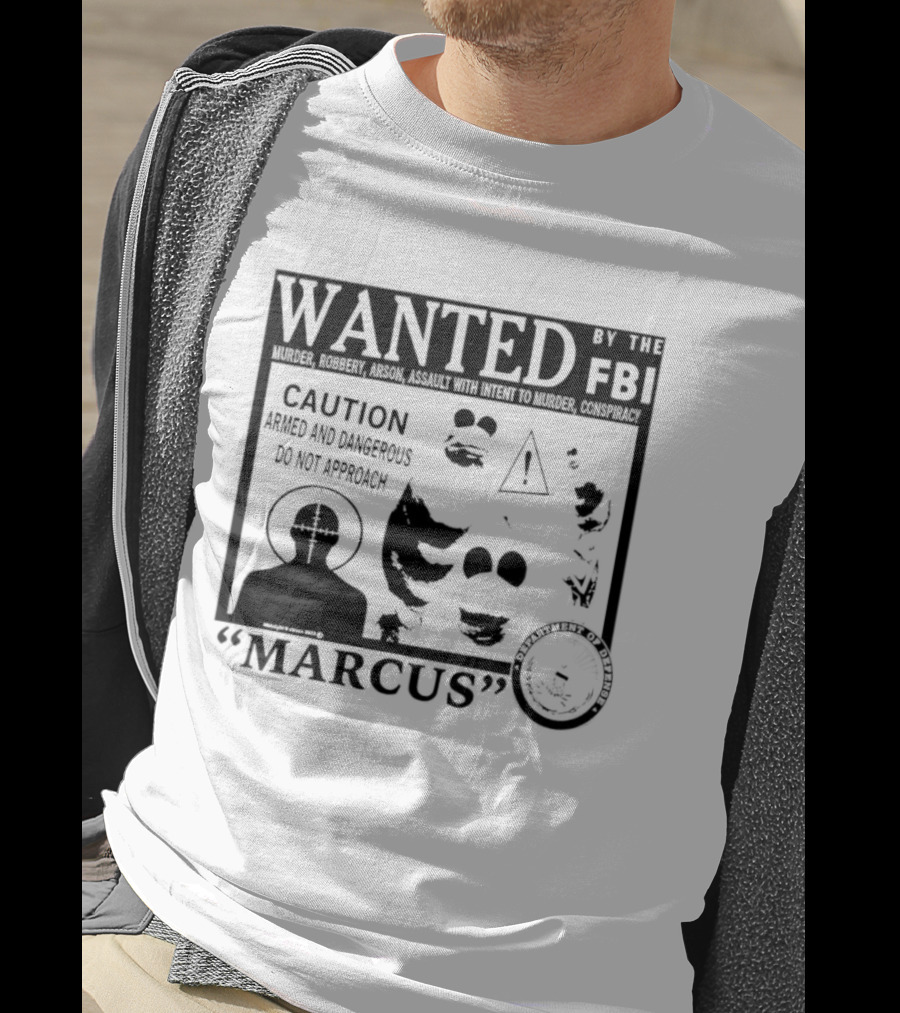 WANTED FBI Caution Marcus Cactus T-Shirt