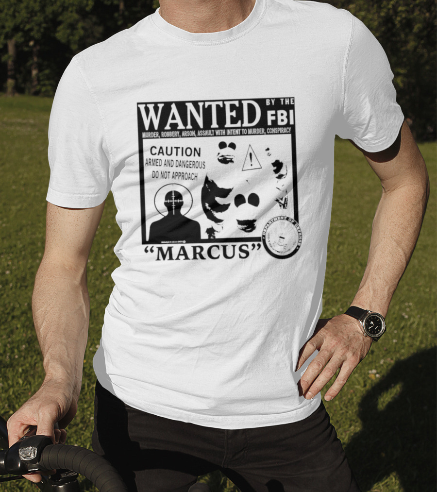 WANTED FBI Caution Marcus Cactus T-Shirt
