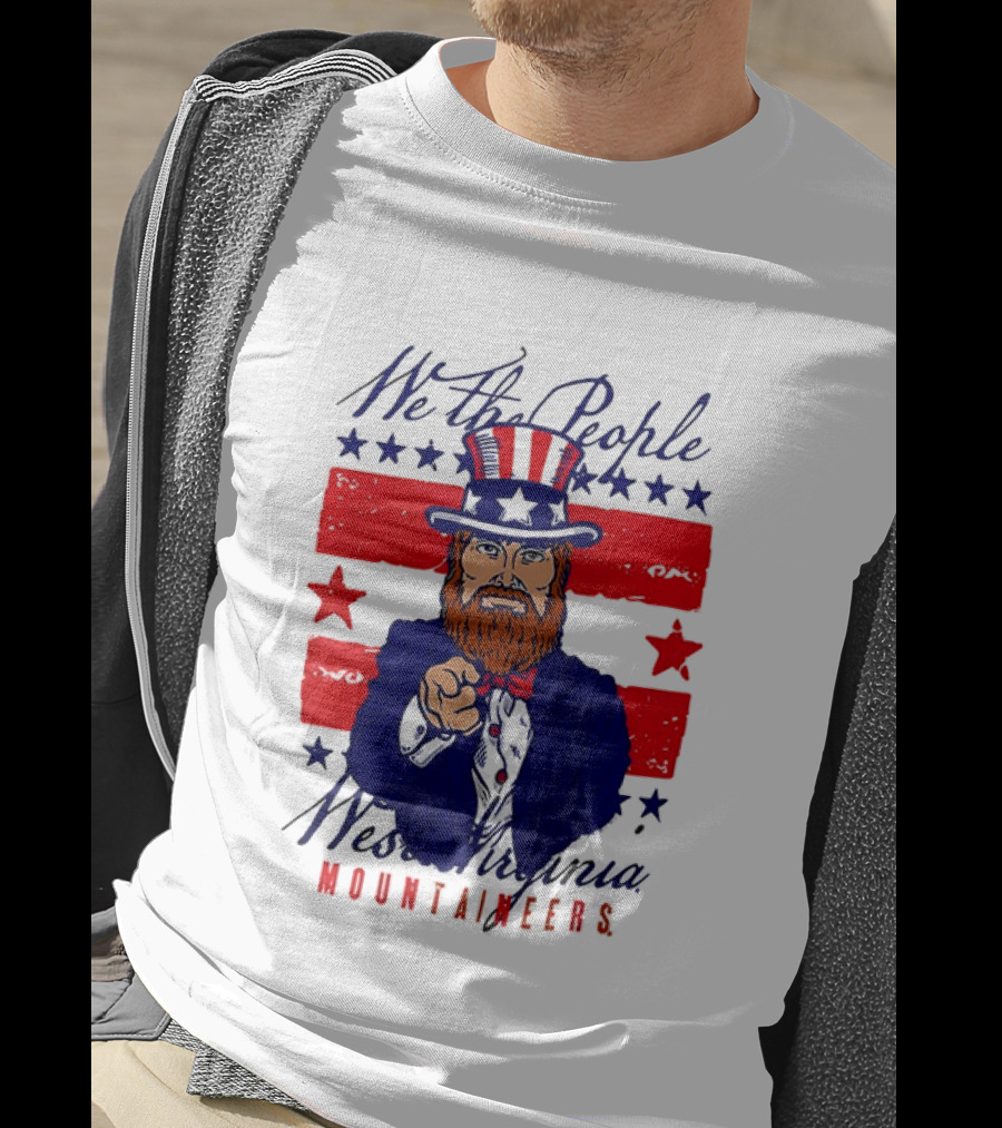 We The People West Virginia Mountaineers Uncle Sam Patriotic Stars And Stripes T-Shirt
