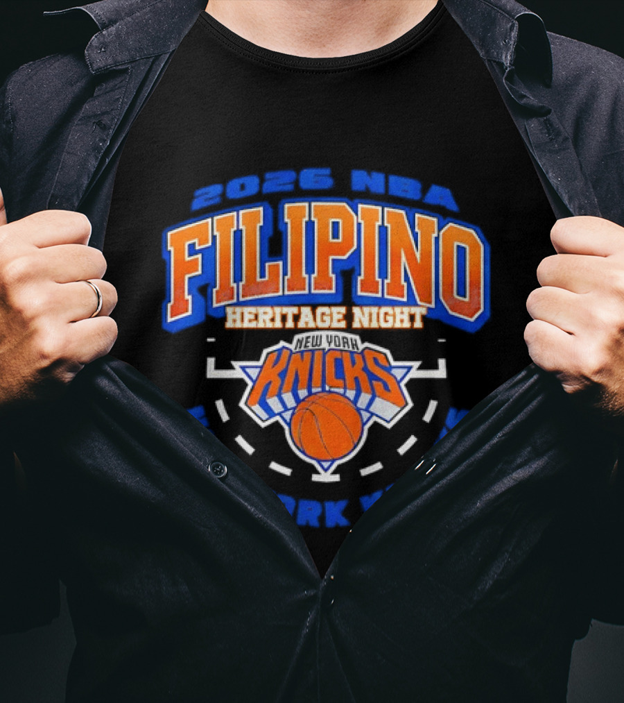 2026 NBA Filipino Heritage Night New York Knicks T-Shirt