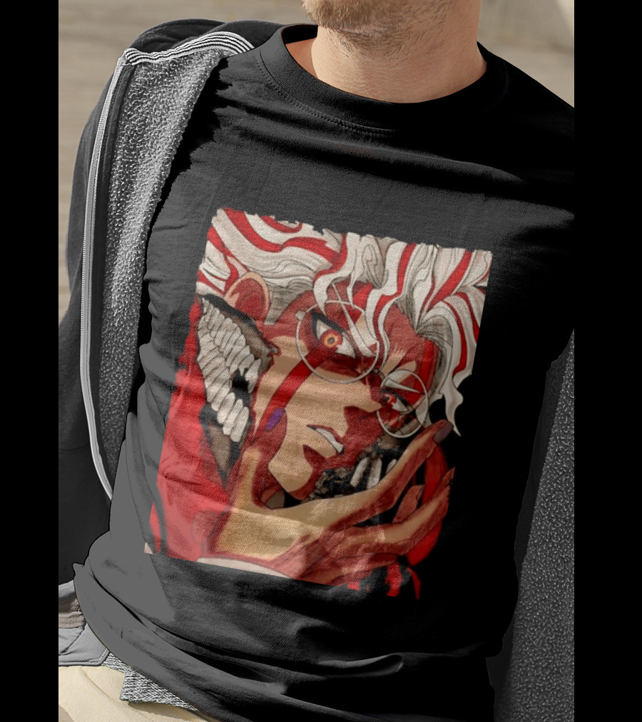Akaza Kimetsu No Yaiba Upper Rank Three Anime T-Shirt