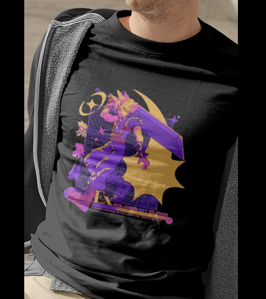 Cloud Strife Ex SOLDIER 1st Class Freelance Avalanche Mercenary Final Fantasy VII T-Shirt