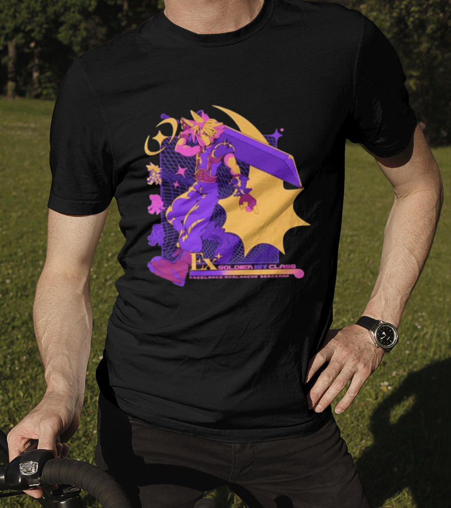 Cloud Strife Ex SOLDIER 1st Class Freelance Avalanche Mercenary Final Fantasy VII T-Shirt