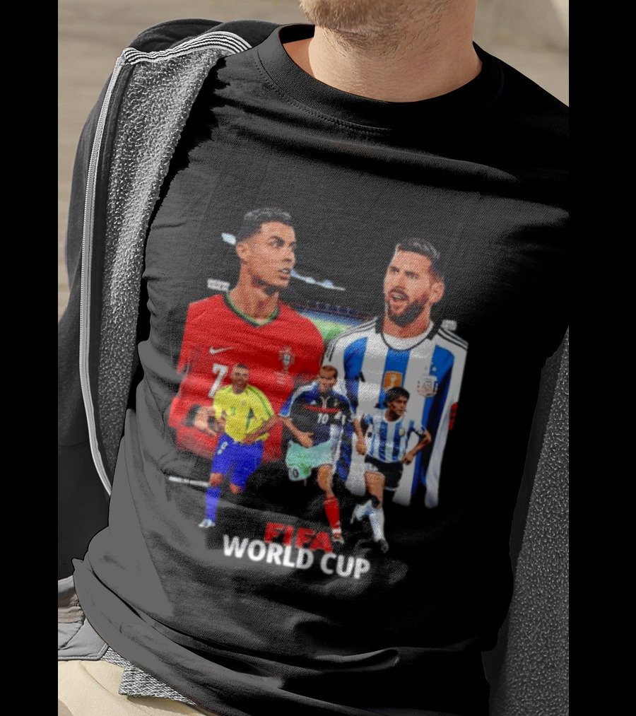 Cristiano Ronaldo Lionel Messi FIFA World Cup Ronaldo Nazario Zinedine Zidane Diego Maradona T-Shirt
