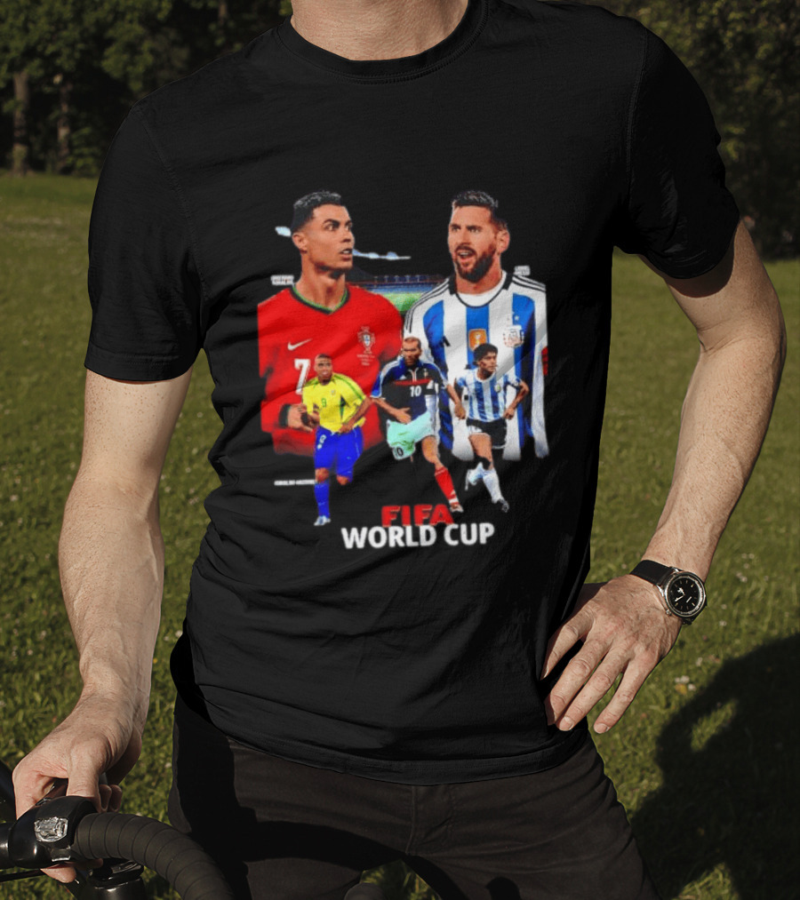 Cristiano Ronaldo Lionel Messi FIFA World Cup Ronaldo Nazario Zinedine Zidane Diego Maradona T-Shirt
