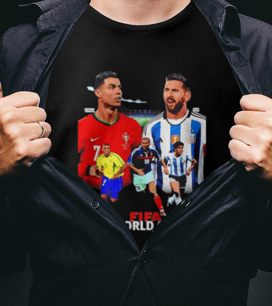 Cristiano Ronaldo Lionel Messi FIFA World Cup Ronaldo Nazario Zinedine Zidane Diego Maradona T-Shirt
