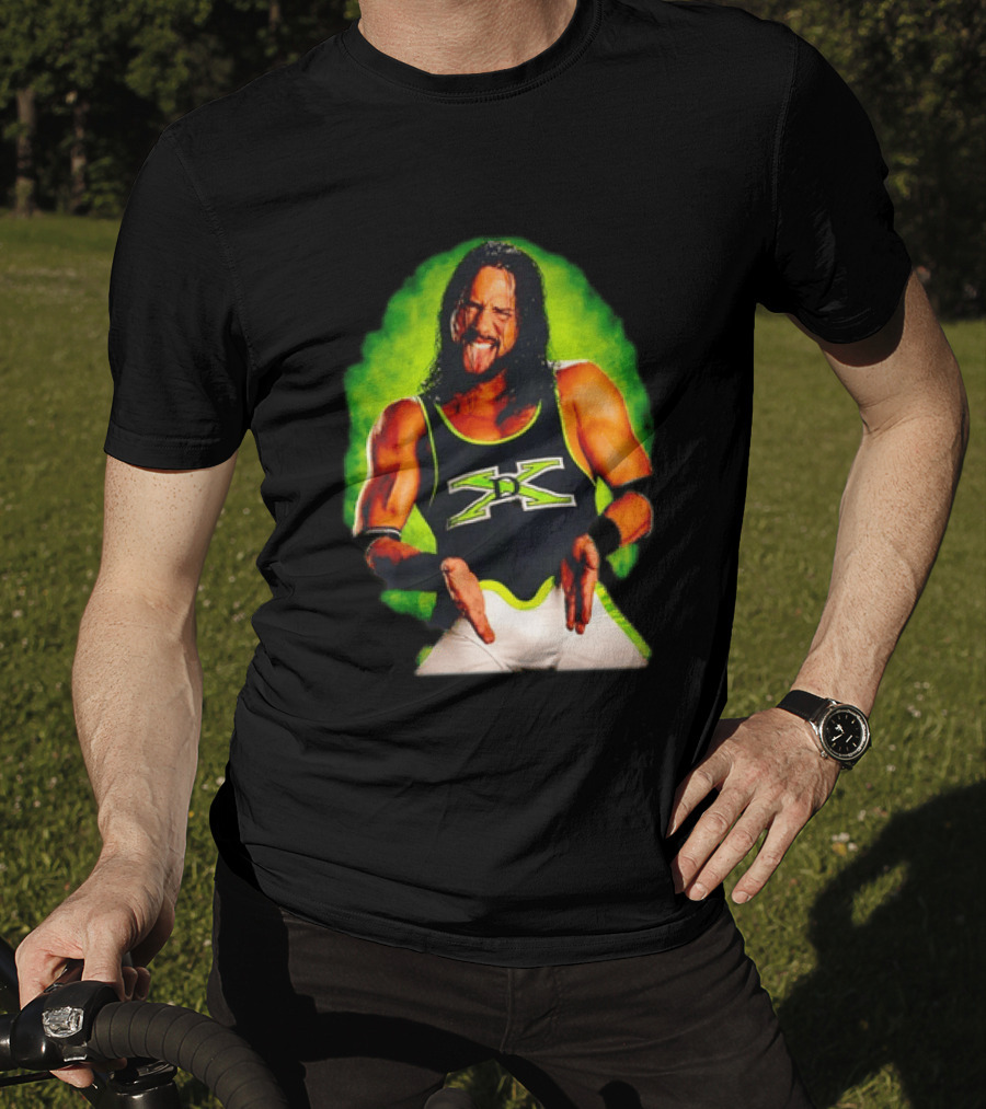 DX Seth Rollins Men's Wrestling Iconic Attitude Era Shawn X Pac D Generation X Green T-Shirt