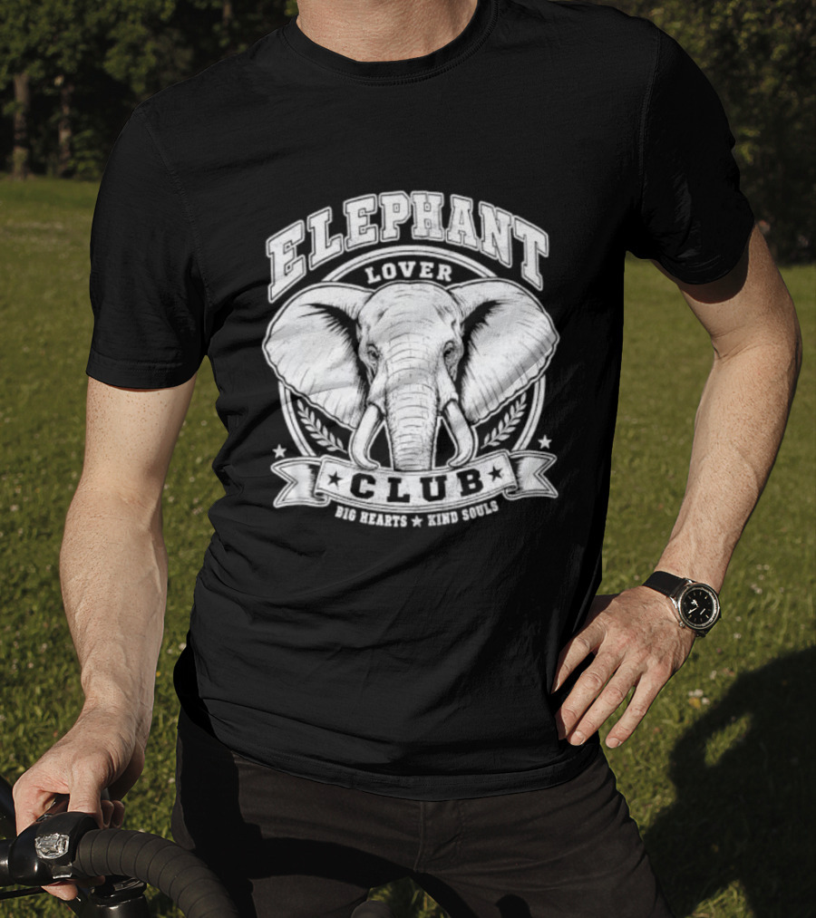 Elephant Lover Club Big Hearts Kind Souls T-Shirt