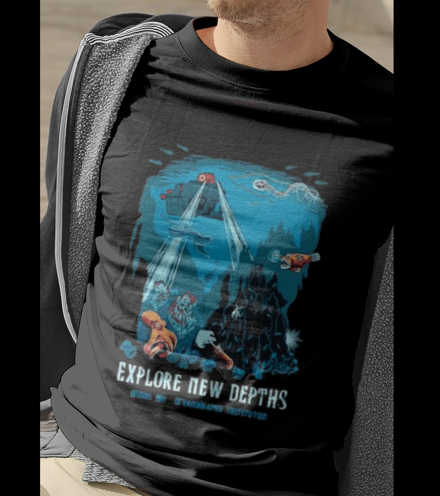 Explore New Depths Woods Hole Oceanographic Institution Submarine Adventure Ocean Exploration T-Shirt