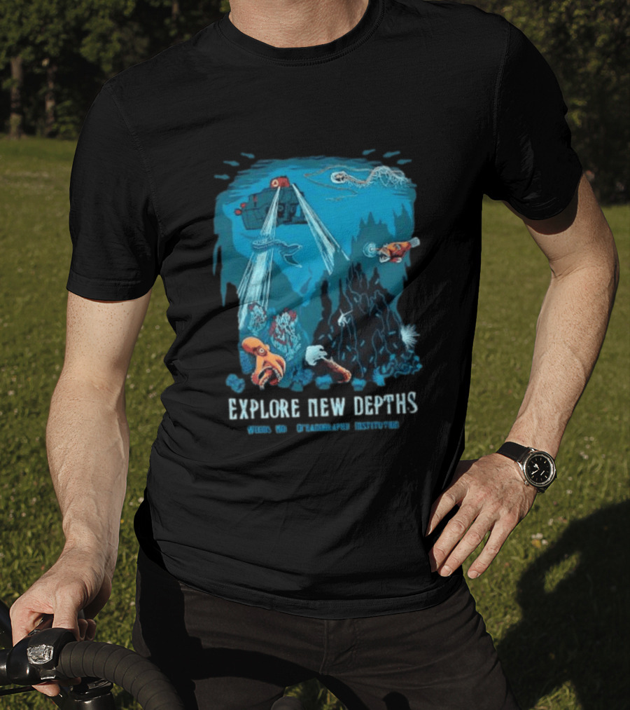 Explore New Depths Woods Hole Oceanographic Institution Submarine Adventure Ocean Exploration T-Shirt