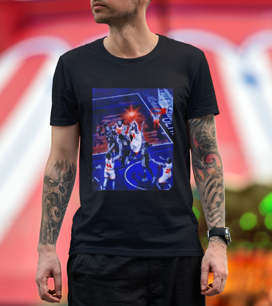 Jalen Brunson New York Knicks NBA Game Action Michelob Ultra Basketball Scene T-Shirt