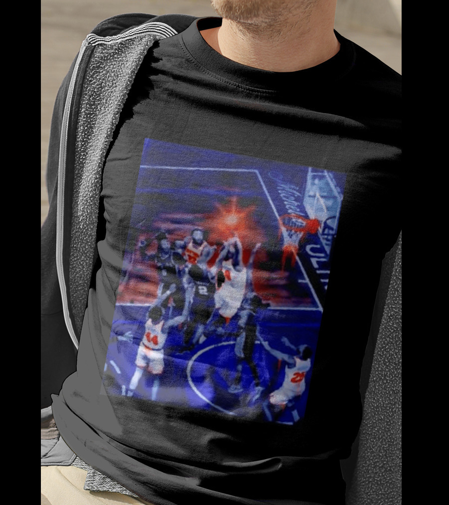 Jalen Brunson New York Knicks NBA Game Action Michelob Ultra Basketball Scene T-Shirt