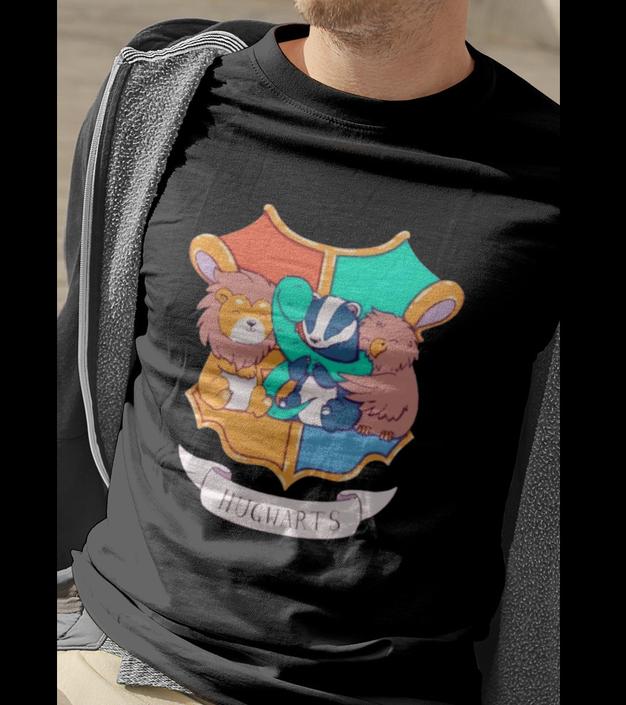 Hugwarts Lion Snake Badger Eagle T-Shirt