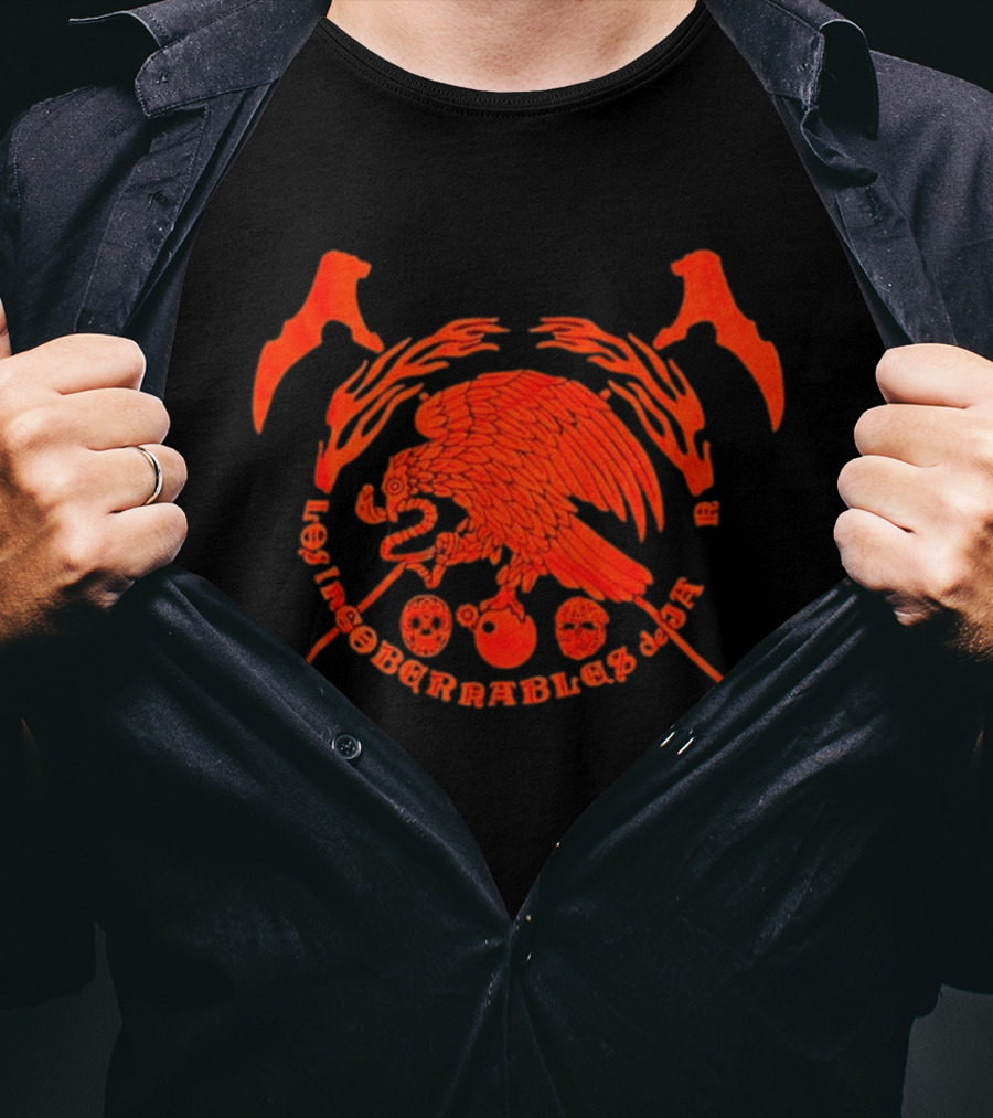 Mexican Eagle Los Irreborrables De Japor Skull T-Shirt