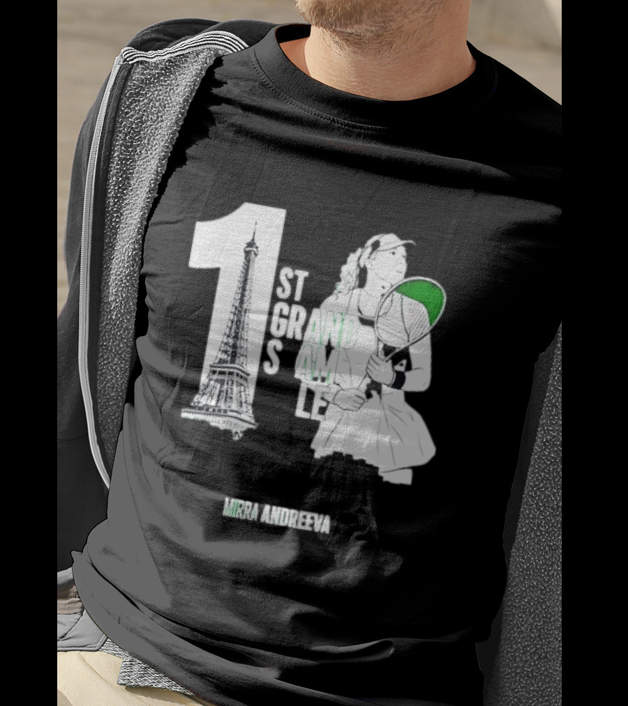Paris Tennis Victory Mirra Andreeva 1st Grand Slam Title T-Shirt