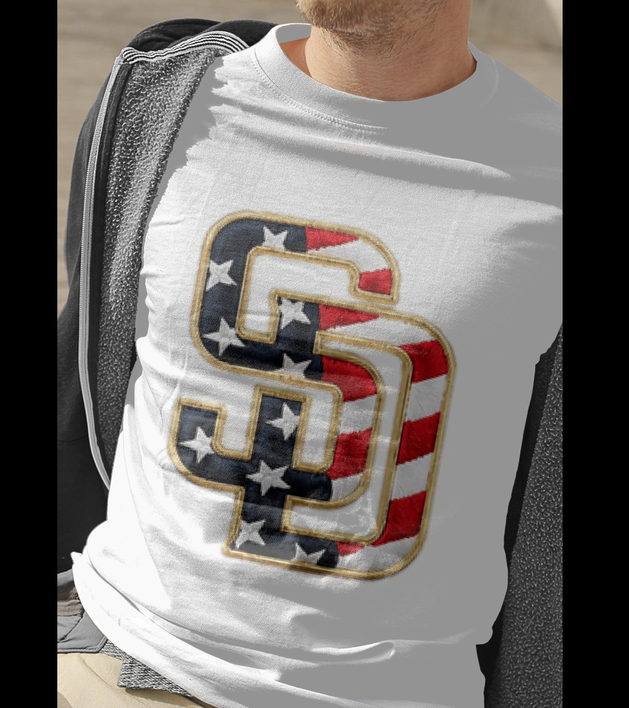 2026 Padres Fourth Of July Stars And Stripes SD T-Shirt