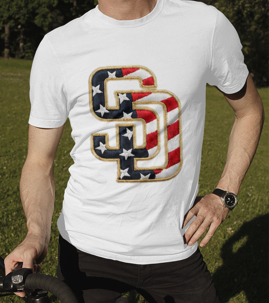 2026 Padres Fourth Of July Stars And Stripes SD T-Shirt
