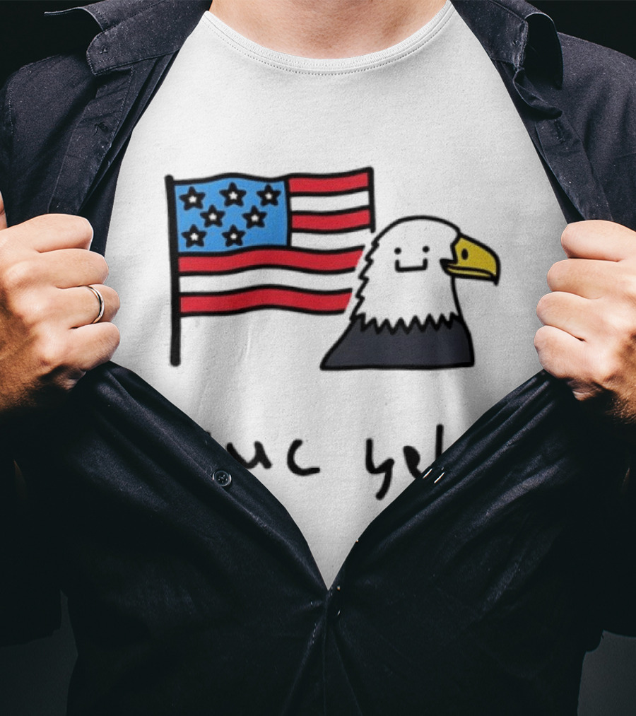 Bald Eagle United States Flag Patriotic Meme Fuc Yeh T-Shirt