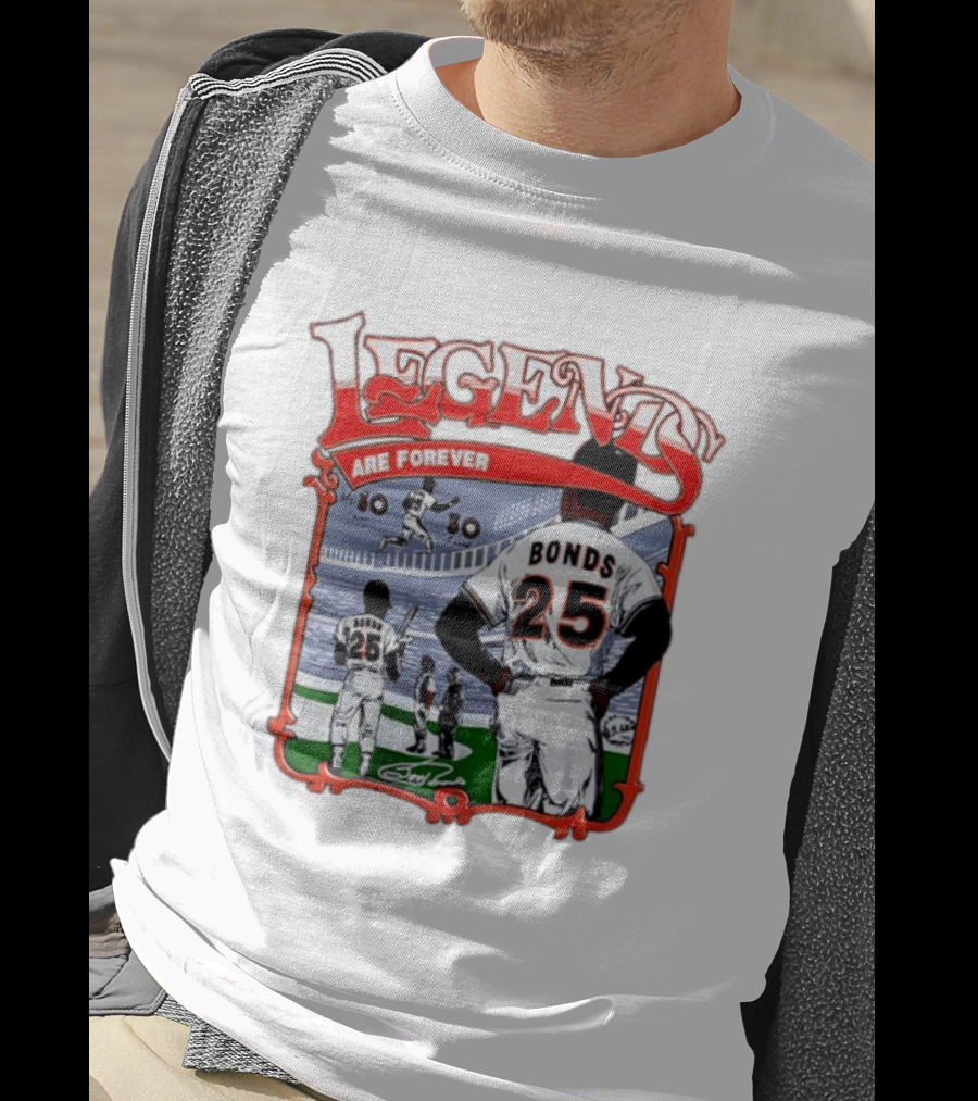 Barry Bonds Legends Are Forever San Francisco Giants 25 T-Shirt