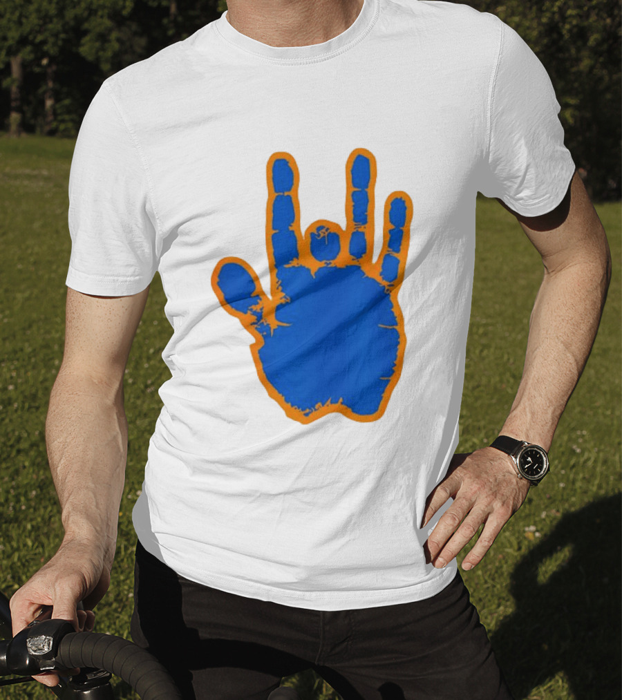 Florida Gators Blue And Orange Handprint Gesture T-Shirt