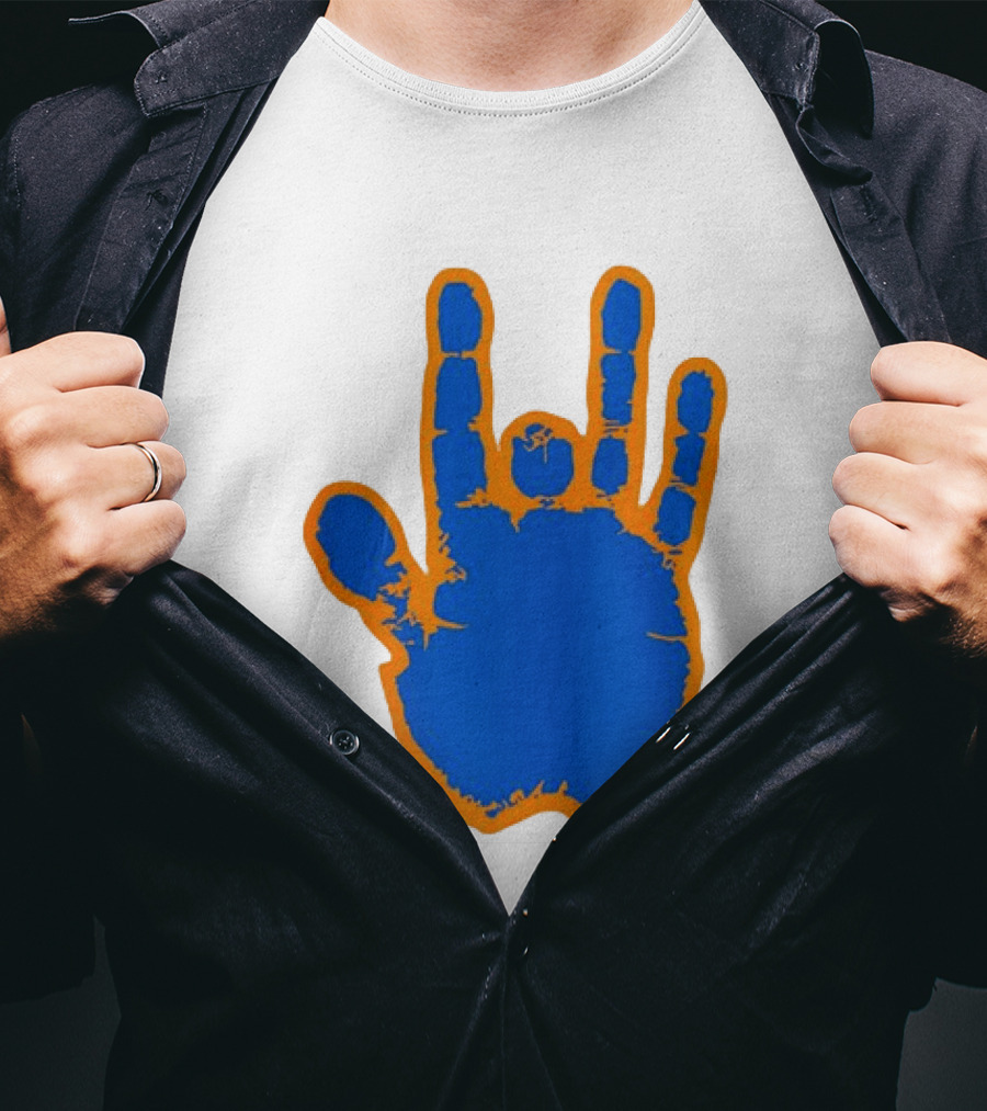 Florida Gators Blue And Orange Handprint Gesture T-Shirt