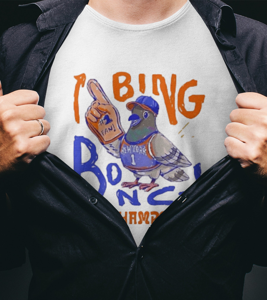 New York Pigeon BING BONG #1 Fan NBA Champs 2026 T-Shirt