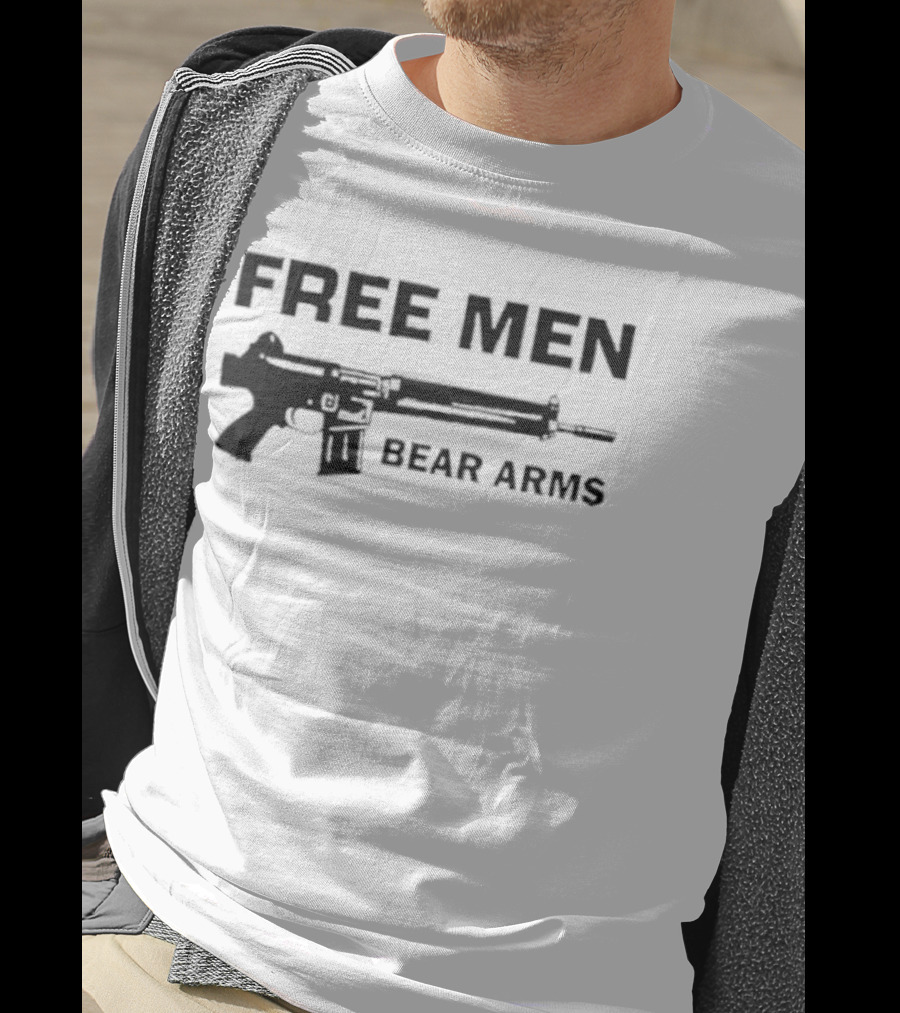 Free Men Bear Arms Second Amendment Gun Rights Tactical Pro 2A T-Shirt