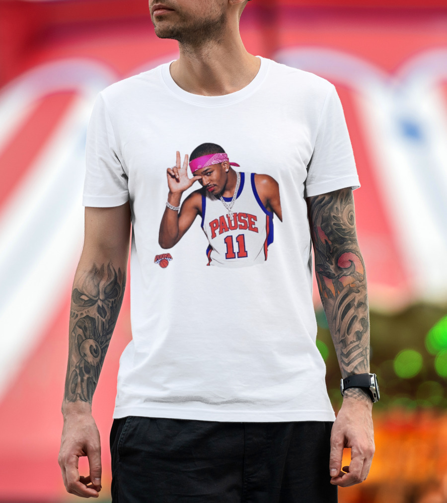 Pause Brunson 11 New York Knicks Basketball Icon Nodoka T-Shirt