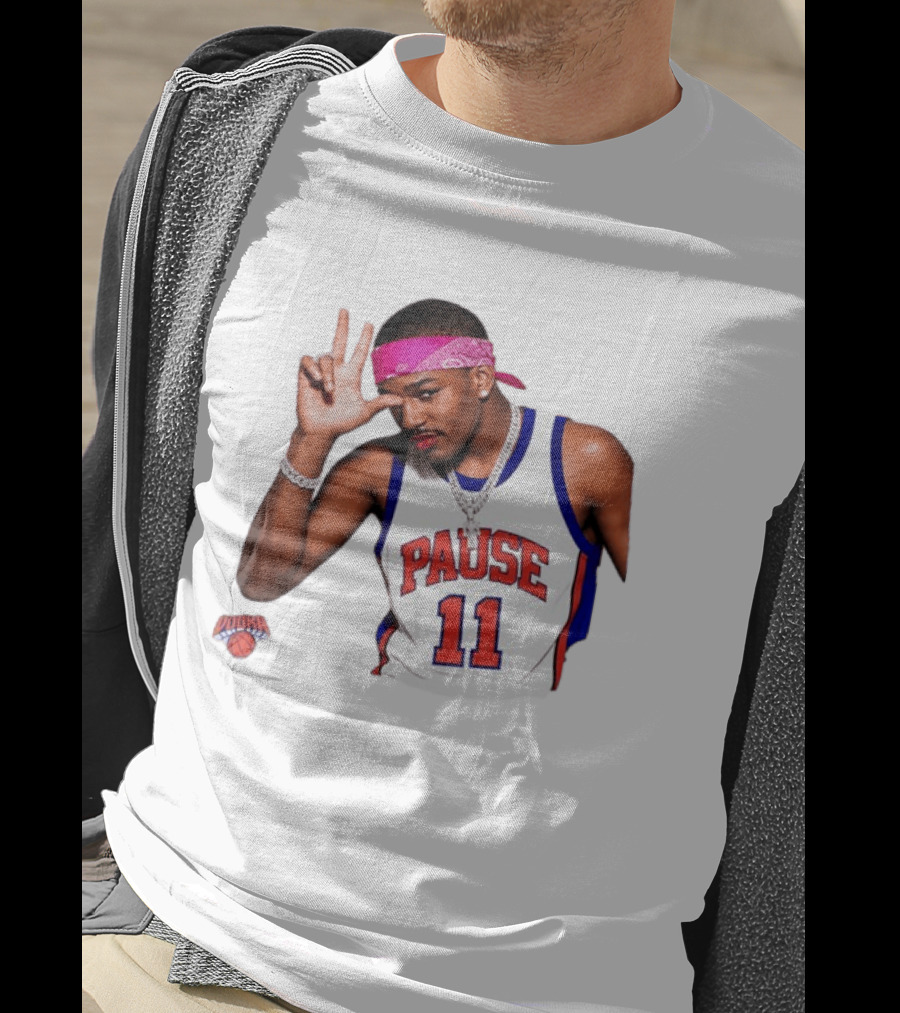 Pause Brunson 11 New York Knicks Basketball Icon Nodoka T-Shirt