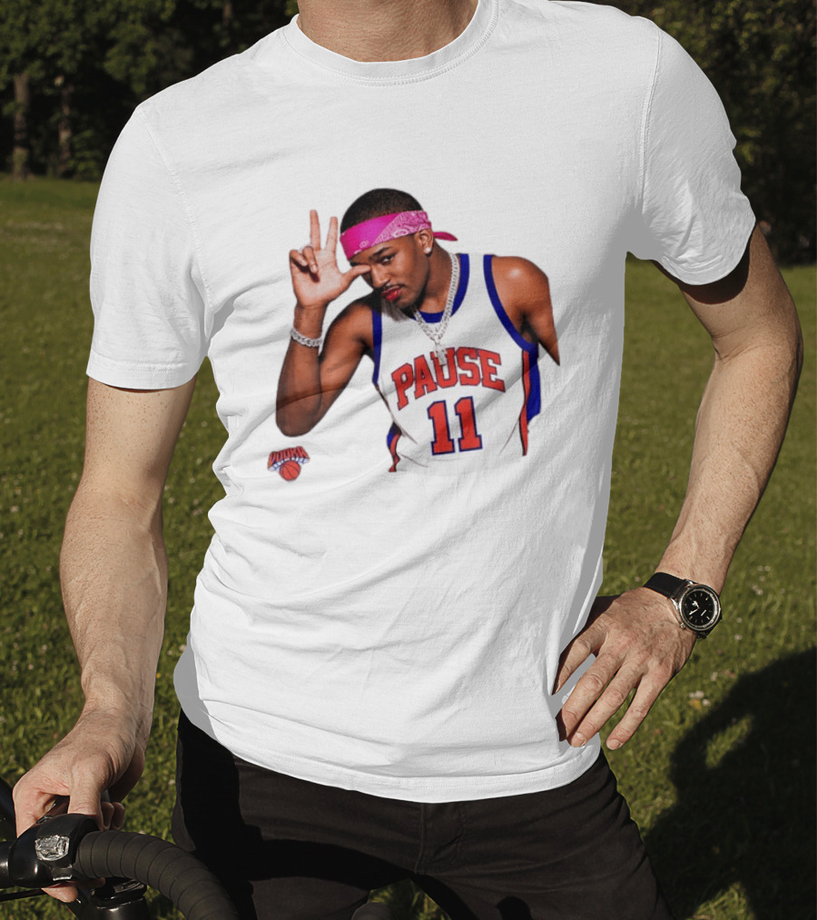 Pause Brunson 11 New York Knicks Basketball Icon Nodoka T-Shirt