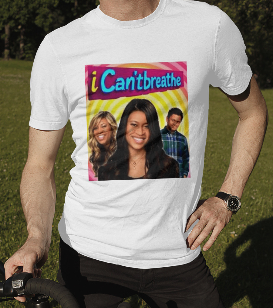 I Cantbreathe Meme Parody With Colorful Background And Smiling Characters T-Shirt