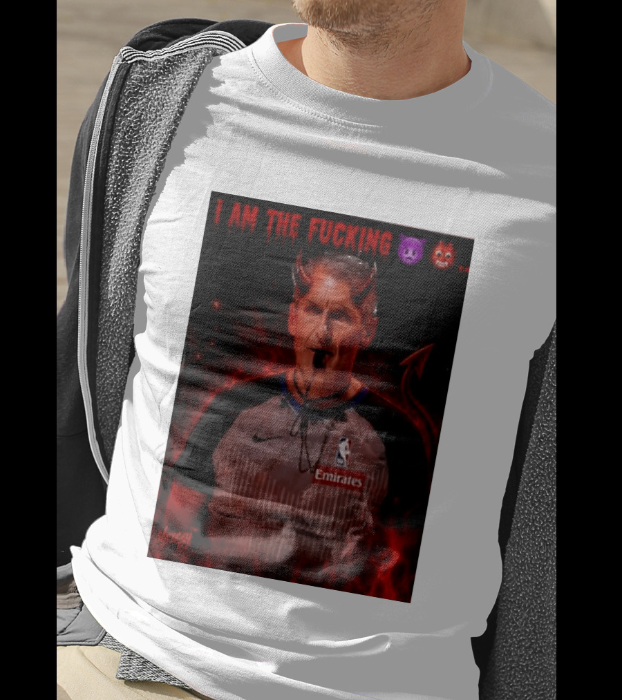 I Am The Fucking Emoji Devil Scott Foster NBA Referee Emirate T-Shirt