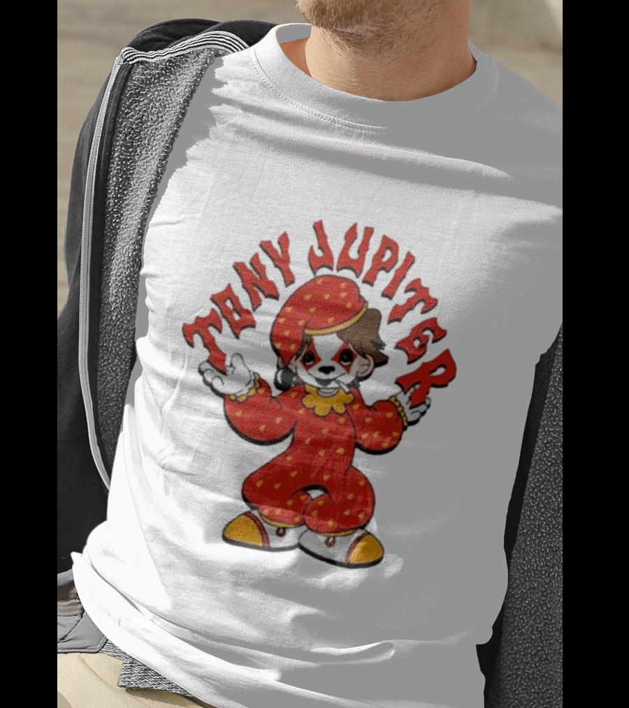 Tony Jupiter Clown Costume Red With White And Yellow T-Shirt
