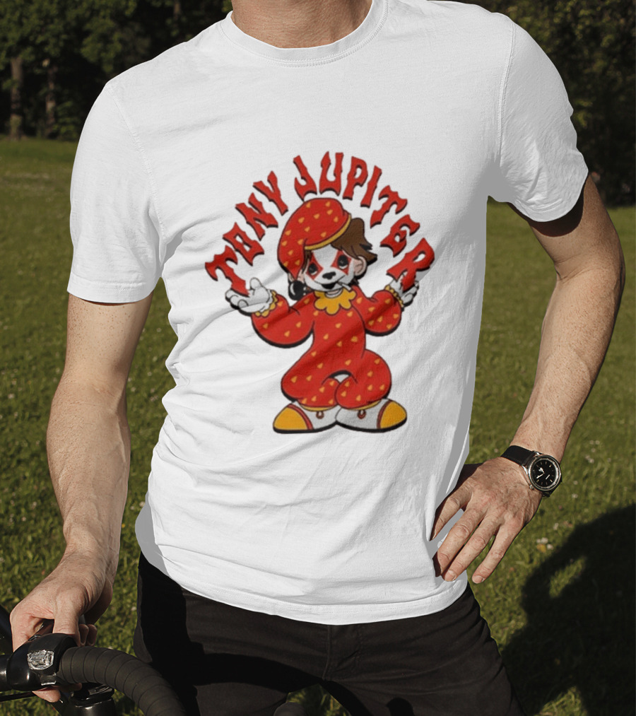 Tony Jupiter Clown Costume Red With White And Yellow T-Shirt